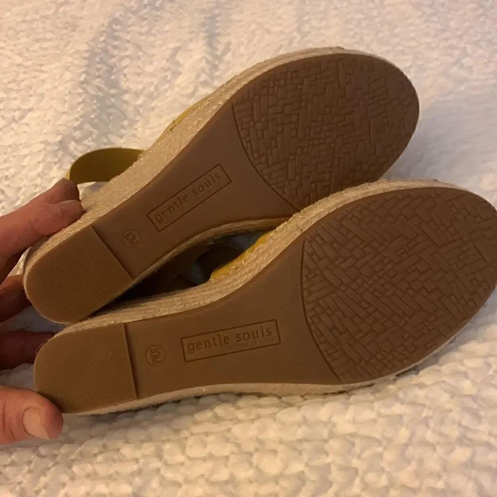 GENTLE SOULS, wedge. New condition,all leather uppers,  size 10